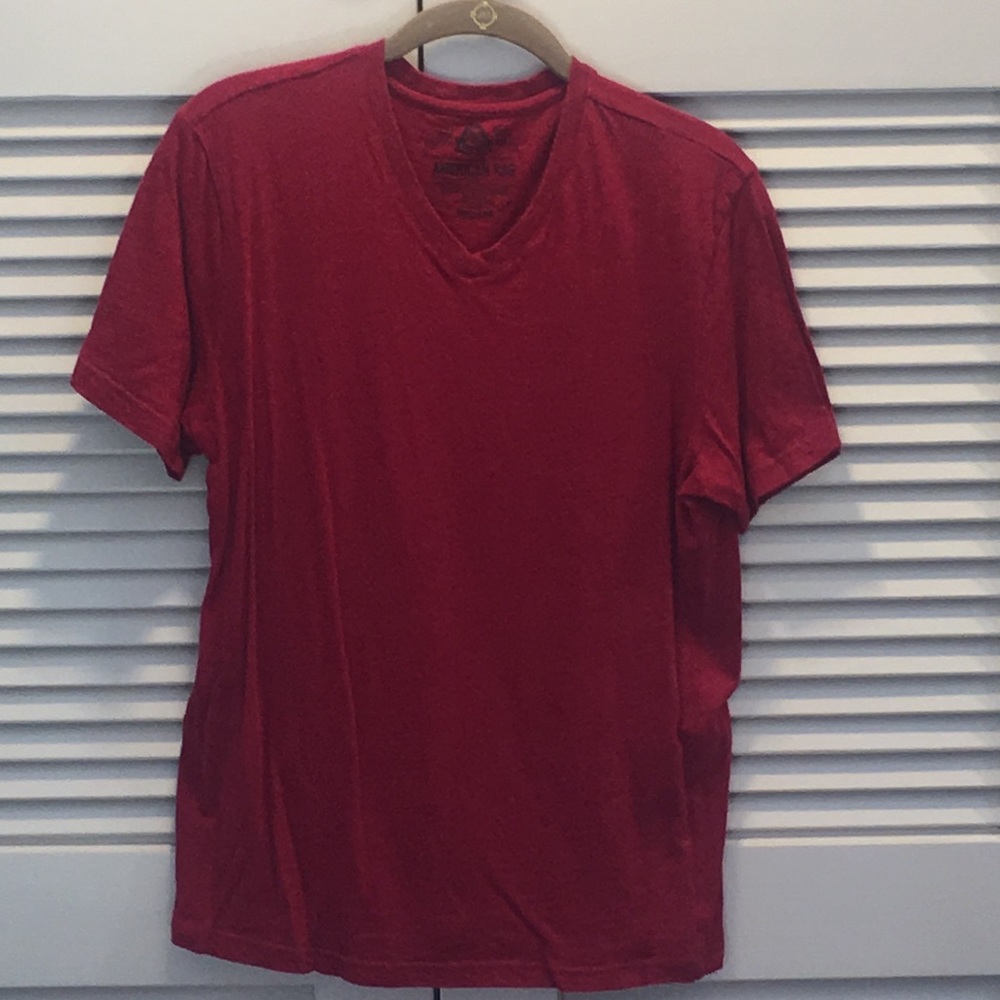 American Rag Red V-Neck T-Shirt